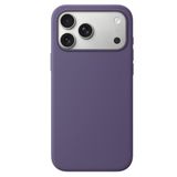 Coverzone İphone 17 Pro İle Uyumlu Özel Üretim Leke, Parmak İzi Tutmayan Silinebilen İçi Kadife Lansman Silikon Premium Telefon Kılıfı LK1 Derin Mor
