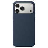 Coverzone İphone 17 Pro İle Uyumlu Özel Üretim Leke, Parmak İzi Tutmayan Silinebilen İçi Kadife Lansman Silikon Premium Telefon Kılıfı LK1 Gece Mavisi