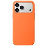 Coverzone İphone 17 Pro Max İle Uyumlu Özel Üretim Leke, Parmak İzi Tutmayan Silinebilen İçi Kadife Lansman Silikon Premium Telefon Kılıfı LK1 Turuncu