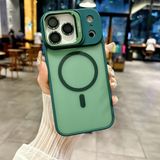 Coverzone iPhone 17 Pro Max uyumlu Kamera Lens Aparatlı Stand Olabilen Magsafe ile uyumlu Kamera Korumalı Şeffaf Full Color Magnetic Wireless Telefon Kılıfı Yeşil