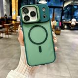 Coverzone iPhone 17 uyumlu Kamera Lens Aparatlı Stand Olabilen Magsafe ile uyumlu Kamera Korumalı Şeffaf Full Color Magnetic Wireless Telefon Kılıfı Yeşil