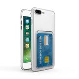 coverzone iPhone 7 ile uyumlu Kılıf Şeffaf ve Pürüzsüz Kartlıklı Şeffaf Z-Setra Clear Silikon Kapak