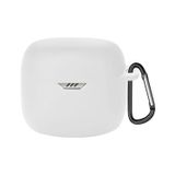 Coverzone JBL Tune Flex 2 ile Uyumlu Kulaklık Kılıfı Kancalı Kılıf Darbeye Dayanıklı Silikon Yumuşak Koruyucu Toz ve Kirden Koruyan JBL Tune Flex2 ile Uyumlu Koruyucu Kapak Beyaz