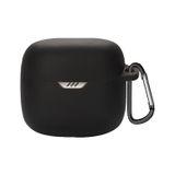 Coverzone JBL Tune Flex 2 ile Uyumlu Kulaklık Kılıfı Kancalı Kılıf Darbeye Dayanıklı Silikon Yumuşak Koruyucu Toz ve Kirden Koruyan JBL Tune Flex2 ile Uyumlu Koruyucu Kapak Siyah