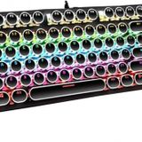 Coverzone K550 Kablolu Klavye Daktilo Tarzi Su Gecirmez Led Rgb Mekanik Oyuncu Isikli Klavye
