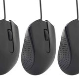 Coverzone Kablolu Mouse Siyah 2 Tuşlu Ekonomik Mouse Bilgisayar Faresi Ofis ve Ev Kullanımına Uygun USB Uçlu NoteBook PC ve Bilgisayar için Uygun 2.5 x 12.5 x 16.5 cm mouse1 (3 Adet)