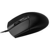 CoverZone Kablolu Ofis Mouse 1000 Dpı Optik Sensör 78G Hafif Ergonomik Tasarım Sessiz Tıklama USB Bağlantı Abs Gövde Dayanıklı Bilgisayar Laptop Uyumlu Siyah Fare | Ajazz NJ01