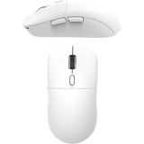 CoverZone Kablosuz Gaming Mouse 12800 Dpı 3 Modlu Bluetooth 2.4g USB Kablolu 1000Hz Raporlama Hızı 67G Ultra Hafif 6 Tuş 300MAH Şarjlı Ofis Oyuncu Mouse | Ajazz NJ07 - Beyaz