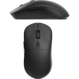 CoverZone Kablosuz Gaming Mouse 12800 Dpı 3 Modlu Bluetooth 2.4g USB Kablolu 1000Hz Raporlama Hızı 67G Ultra Hafif 6 Tuş 300MAH Şarjlı Ofis Oyuncu Mouse | Ajazz NJ07 - Siyah