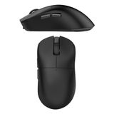 Coverzone Kablosuz Gaming Mouse Beyaz 3 Modlu (2.4G + Bluetooth + Kablolu) 6 Kademeli 3200 DPI RGB Işıklı 70g Hafif Type-C Şarjlı 300mAh Sağ El Ofis ve Oyuncu Faresi | AJAZZ NJ08 (NJ08 - Siyah)