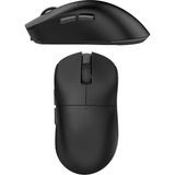 CoverZone Kablosuz Gaming Mouse Beyaz 3 Modlu (2.4g + Bluetooth + Kablolu) 6 Kademeli 3200 Dpı Rgb Işıklı 70G Hafif Type-C Şarjlı 300MAH Sağ El Ofis ve Oyuncu Faresi | Ajazz NJ08 - Siyah