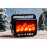 Coverzone Kablosuz Hoparlör FM Radyo USB/TF Müzik Çalar Solar Güneş Paneli Şarjlı LED Işık Alev Işığı AUX Girişi Yüksek Hassasiyetli Alıcı Mobil Kullanım için Taşınabilir | 337-S