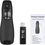 Coverzone Kablosuz Lazer Sunum Kumandası USB Alıcılı 2,4 GHz Powerpoint Sunumu Ppt Flip Pen Pointer Clicker Presenter Dahili Alıcı Kırmızı Işık Uzaktan Kumanda