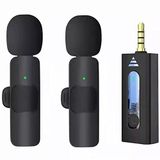 Coverzone Kablosuz Mikrofon Wireless İkili Yaka Mikrofonu 3.5mm Aux Girişli Sokak Müzisyenleri Amfi Hoparlör Bilgisayar Youtuber Tablet Uyumlu Tak Çalıştır (TELEFON DESTEKLEMEZ) K35