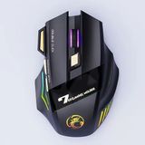 CoverZone Kablosuz Oyuncu Mouse – 3200 Dpı Ayarlanabilir Hassasiyet, Rgb 7 Renk LED Aydınlatma, Şarjlı, Ergonomik Tasarım, 2.4ghz Wireless Gaming Mouse | Gw-X7 - Siyah