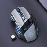 Coverzone Kablosuz Oyuncu Mouse 3200 Dpı Ayarlanabilir Hassasiyet, Rgb 7 Renk LED Aydınlatma, Şarjlı, Ergonomik Tasarım, 2.4ghz Wireless Gw-X7 (Kırmızı) - Gri