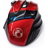 Coverzone Kablosuz Oyuncu Mouse 3200 Dpı Ayarlanabilir Hassasiyet, Rgb 7 Renk LED Aydınlatma, Şarjlı, Ergonomik Tasarım, 2.4ghz Wireless Gw-X7 (Kırmızı)