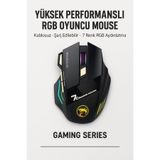 Coverzone Kablosuz RGB Oyuncu Mouse – 3200 DPI, Şarjlı, Ergonomik 2.4GHz Wireless Gaming Mouse | GW-X7