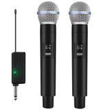 Coverzone Kablosuz Şarkı Mikrofonu 6.35mm Amfi Hoparlör İçin 600 Hz ila 800 KHz Tak ve Çalıştır Kablosuz Mikrofon Dış Mekan İçin WN-06 (Ciftli-WN-06)