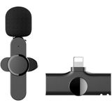 Coverzone Kablosuz Yaka Mikrofonu iPhone ile Uyumlu Mini Mikrofon Ses Kaydı Canlı Yayın Lightning Uyumlu VLG1