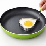 Coverzone Kalp,Yıldız,Yuvarlak Şekilli Yumurta Kalıbı Saplı – Saplı Omlet ve Pancake Şekillendirici Kalıp | Yapışmaz Tavaya Uyumlu, Burger, Sandviç, Omlet ve Pancake İçin Pişirme Halkası (Kalp)