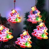 Coverzone Kardan Adam Motifli 5'li Led Ağaç Dekoratif LambaYılbaşı Renkli Işıklar Asılı Işık Sahne Düzeni Rgb Aydınlatma Zinciri Noel Süsleri