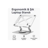 Coverzone Katlanabilir Laptop Standı - Alüminyum Alaşım, 11-17 inç, Portatif, Dayanıklı, Rahat Kullanım X2