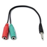 Coverzone Kulaklık Mikrofon Speaker Y Splitter Çift Jack Çıkışlı Kablo