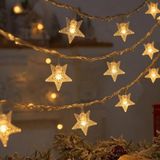 Coverzone Led Işıklı 28'li Yıldız Işık Zinciri Dekoratif Fişli Aydınlatma Ev Dekorasyonu Süsleme Salon Oda Merdiven Balkon Süslemeleri için Yılbaşı Eğlence Doğum Günlerine Özel Aydınlatma (30 Metre)