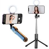 Coverzone LED Işıklı Kumandalı Selfie Çubuğu Tripod | 113 cm Uzayabilir, 360° Döner Başlık, Paslanmaz Çelik Gövde, Android ve iOS Uyumlu, Vlog ve Özçekim İçin Profesyonel Çekim Standı, G4