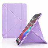 Coverzone Lenovo Idea Tab Pro ile uyumlu 12.7 TB-373FU Kılıf Kalem Koyma Bölmeli Stand Olan Uyku Modlu Suni Deri, Yarı transparan Silikon Arka Yüzey ergonomik yapılı, Attravtive Smart Cover Lila