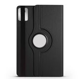 Coverzone Lenovo M11 ile uyumlu TB-330FU Uyumlu Standlı 360° Yatay Dikey Dönebilen Deri Tablet Kılıfı Siyah