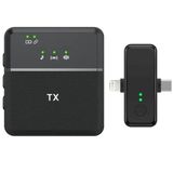 Coverzone Lightning ve Type-C Uçlu Mikrofon Youtuber Canlı Yayın Twich Röportaj Klipsli Yaka Mikrofonu iPhone Lightning Modellerine Uyumlu SX31