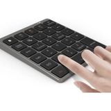 Coverzone Macbook Notebook Uyumlu Bluetooth Kablosuz Numerik Klavye Tuş Takımı Mini Numpad Ultra Ince Kablosuz Şarjlı 28 Tuşlu Mini Rakam Klavyesi Keypad N960 - Gri