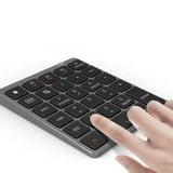 Coverzone Macbook Notebook Uyumlu Bluetooth Kablosuz Numerik Klavye Tuş Takımı Mini Numpad Ultra İnce Kablosuz Şarjlı 28 Tuşlu Mini Rakam Klavyesi Keypad N960 (Titanium)