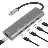 Coverzone Macbook Şarj Uyumlu Type-C Şarj Destekli 60W Pd Tüm Bilgisayarlar İçin Şarj Uyumlu 5 in 1 Hub Dönüştürücü Çevirici Çoklayıcı USB Typec Girişli C268