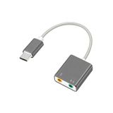 Coverzone Macbook Uyumlu Usb Type-c To Harici Ses Kartı Adaptörü Jack 3.5mm Kulaklık + Mikrofon - Gri