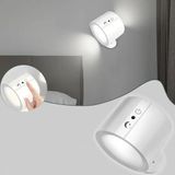 Coverzone Magnetik Yapışkanlı Uzaktan Kumandalı Işık Oda Salon Işıklandırmak için Lamba İç Mekan için Uygun Şarjlı Aydınlatma Yatak Odası Çocuk Odası Aydınlatması BD80A (BD80A - Beyaz)