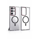Coverzone Manyetik Şarj Kılıf Şeffaf Darbe Emici MagSafe ile uyumlu Kamera Korumalı Telefon Kılıfı Galaxy S24 Ultra ile uyumlu Güçlendirilmiş Şeffaf Case