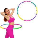 Coverzone Masaj Başlıklı Hula Hoop – 7 Parça Sök-Tak Spor Çemberi, Bel ve Karın Zayıflama Egzersiz Halkası, Renkli Köpük Kaplama Fitness Hoop, Kadın-Erkek İçin Ev Tipi Spor Aleti | JS-6021