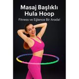 Coverzone Masajlı Hula Hoop - 7 Parça Köpük Kaplama Spor Halkası, Bel Ve Karın Egzersiz | Js-6021