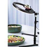 Coverzone Masaüstü Çekim Standı, Ürün Video ve Fotoğraf Çekimi 10" Ring Light Tripod Selfie Işığı CZ-035