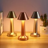 Coverzone Masaüstü Dokunmatik Lamba Şarjlı 24 Saat Şarj Süresi Yumuşak Işık Otel ve Restoran Kullanımına Uygun Kitap Okuma Işığı Salon Yatak Odası Aydınlatma 23cm x 9cm MNT1 (Rose Gold)