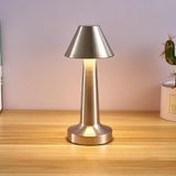Coverzone Masaüstü Dokunmatik Lamba Şarjlı 24 Saat Şarj Süresi Yumuşak Işık Otel ve Restoran Kullanımına Uygun Kitap Okuma Işığı Salon Yatak Odası Aydınlatma 23cm x 9cm MNT1 (Silver)