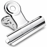 Coverzone Metal Kıskaç Klips 64mm 12 Adet Paslanmaz Çelik Büyük Kağıt Klipsi, Evrak Fotoğraf Not Tutucu Çok Amaçlı Ofis Kırtasiye Klipsi Yaylı Kıskaç CZ-11