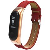CoverZone Mi Band 4 Uyumlu Deri Kırmızı Kayış Kordon