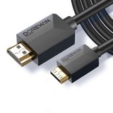 Coverzone Micro HDMI to HDMI Kablo 1.5 Metre Altın Uçlu Yüksek Hızlı 1080P 4K Destekli Görüntü ve Ses Aktarım Kablosu Kamera Tablet Laptop Monitör TV Uyumlu Dayanıklı Kablo | ZR1230 (Siyah 1,5 Metre)