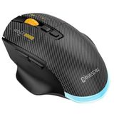 Coverzone Mikespn Tri-Mode Gaming Mouse – 12800 DPI, 2.4GHz Kablosuz + Bluetooth + Kablolu Bağlantı, RGB Aydınlatma, Type-C Şarjlı, 500mAh Batarya, 7 Tuşlu Ergonomik Oyuncu Mouse | W601 (Siyah)