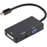 Coverzone Mini Displayport To HDMI Dvi Vga Kablo Çevirici Dönüştürücü Thunderbolt Mini DP to HDMI Dvi Vga Adaptör