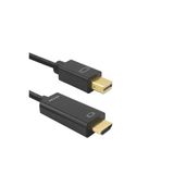 Coverzone Mini DisplayPort to HDMI Kablo 4K UHD 1080P, Tak Çalıştır, Ses Görüntü Aktarım, 1.8m | ZR167